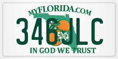 FL license plate 346JLC