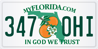 FL license plate 3470HI