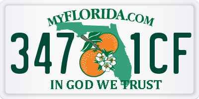 FL license plate 3471CF