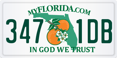 FL license plate 3471DB