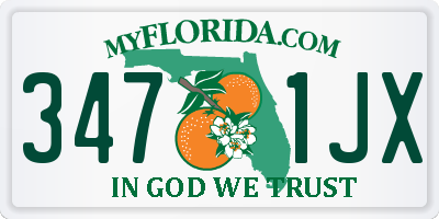 FL license plate 3471JX