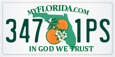 FL license plate 3471PS