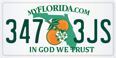 FL license plate 3473JS