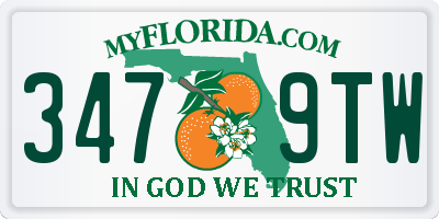 FL license plate 3479TW