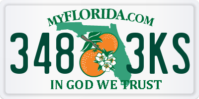 FL license plate 3483KS