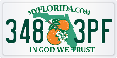 FL license plate 3483PF