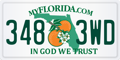 FL license plate 3483WD