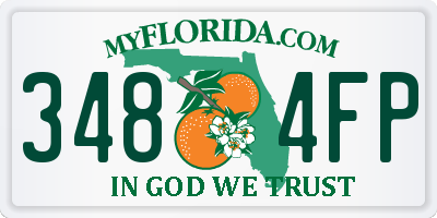 FL license plate 3484FP