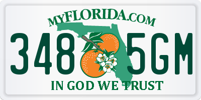 FL license plate 3485GM