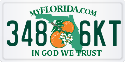 FL license plate 3486KT