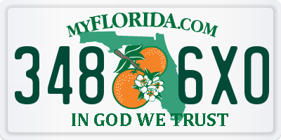 FL license plate 3486XO