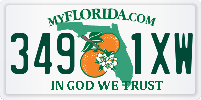 FL license plate 3491XW