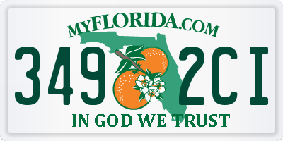 FL license plate 3492CI