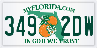 FL license plate 3492DW