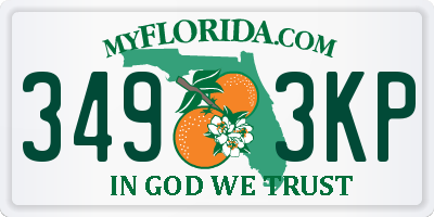FL license plate 3493KP