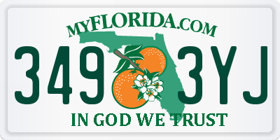 FL license plate 3493YJ