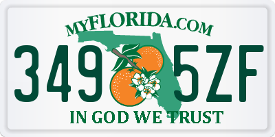 FL license plate 3495ZF