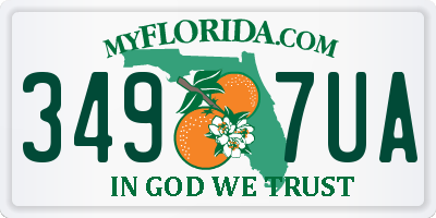 FL license plate 3497UA