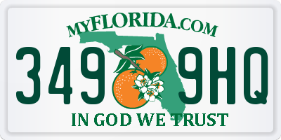 FL license plate 3499HQ