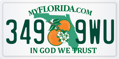 FL license plate 3499WU