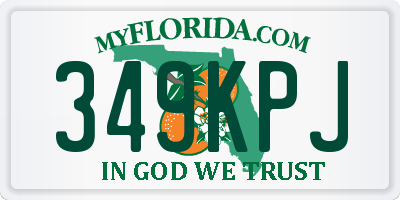 FL license plate 349KPJ