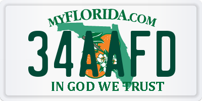 FL license plate 34AAFD