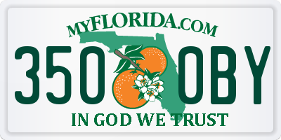 FL license plate 3500BY