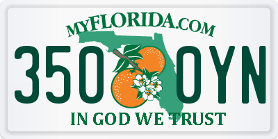FL license plate 3500YN