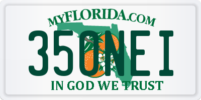 FL license plate 350NEI