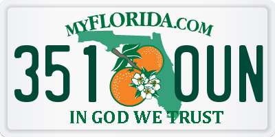 FL license plate 3510UN