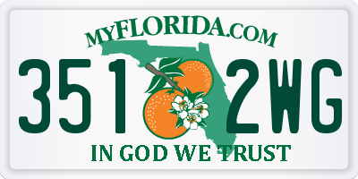 FL license plate 3512WG
