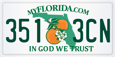 FL license plate 3513CN