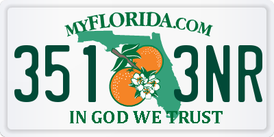 FL license plate 3513NR