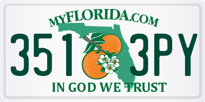 FL license plate 3513PY