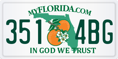 FL license plate 3514BG