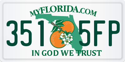 FL license plate 3515FP