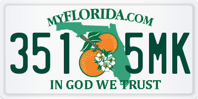FL license plate 3515MK