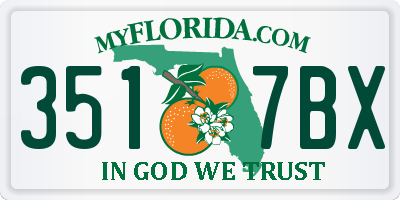 FL license plate 3517BX