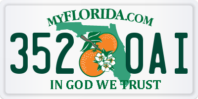 FL license plate 3520AI