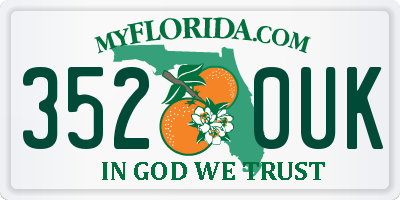 FL license plate 3520UK
