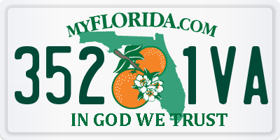 FL license plate 3521VA