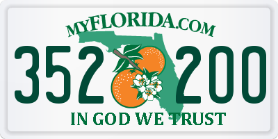 FL license plate 3522OO