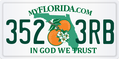 FL license plate 3523RB