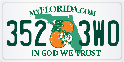 FL license plate 3523WO