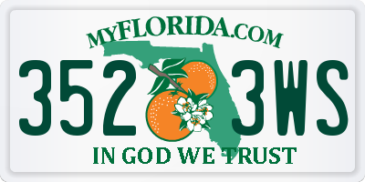 FL license plate 3523WS