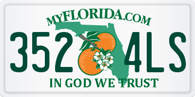 FL license plate 3524LS