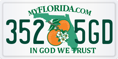 FL license plate 3525GD