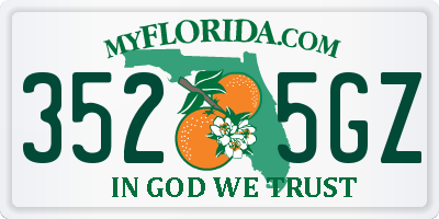 FL license plate 3525GZ