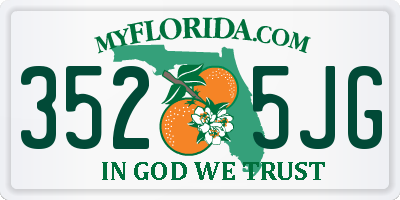 FL license plate 3525JG