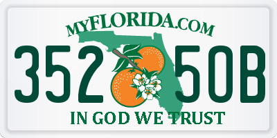 FL license plate 3525OB